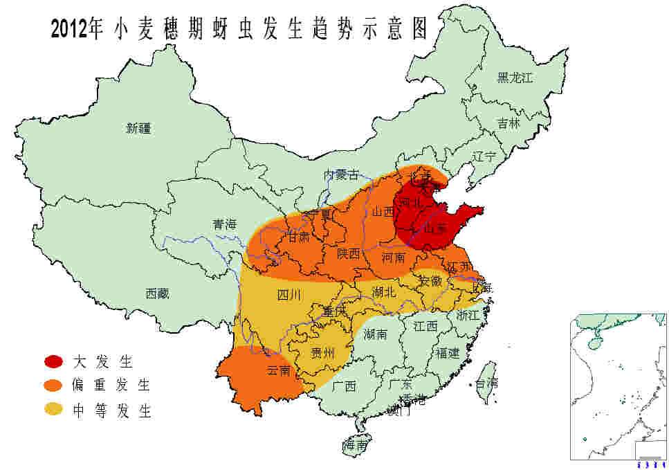 2012年全国小麦重大病虫害发生趋势预报